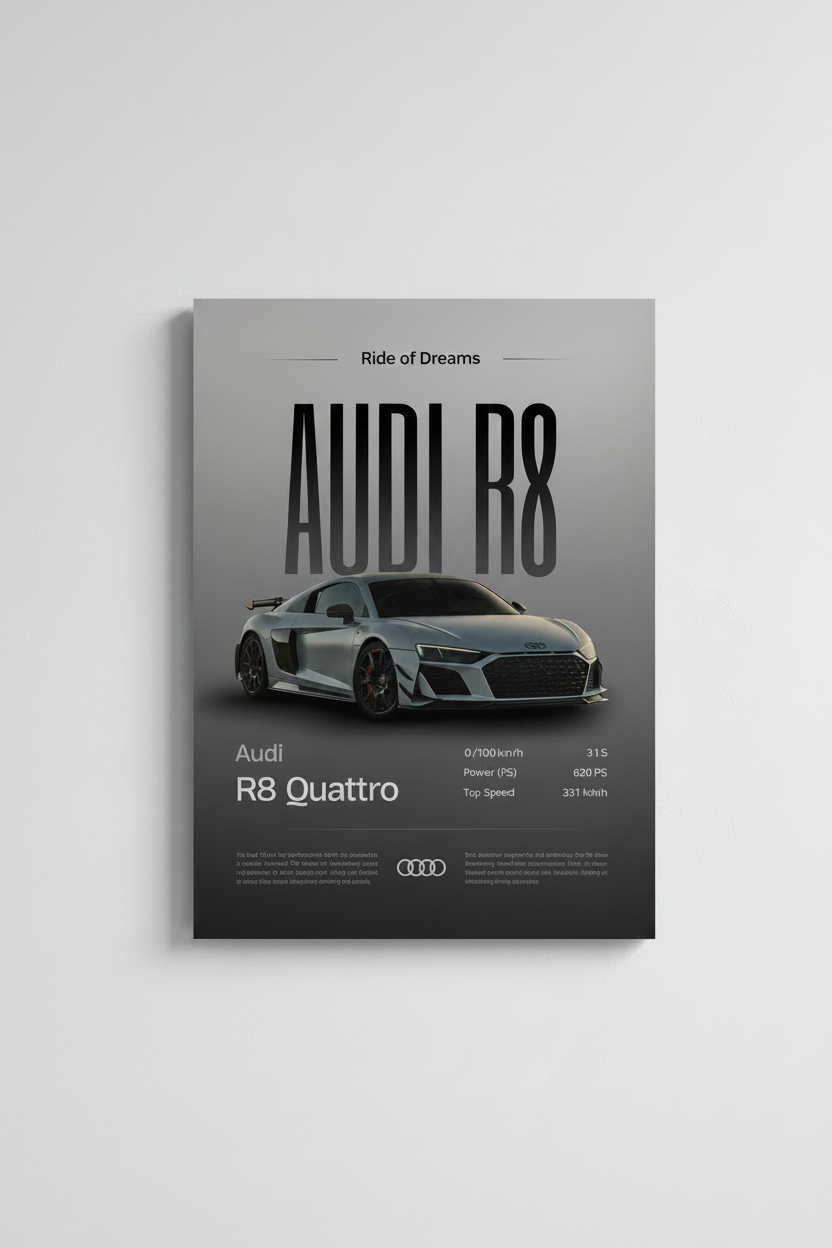 Audi R8 Glossy Poster