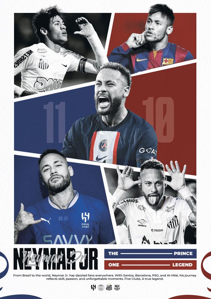 Neymar Jr Glossy Poster