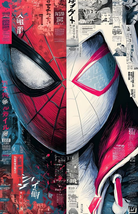 Gwen and Miles Glossy Poster