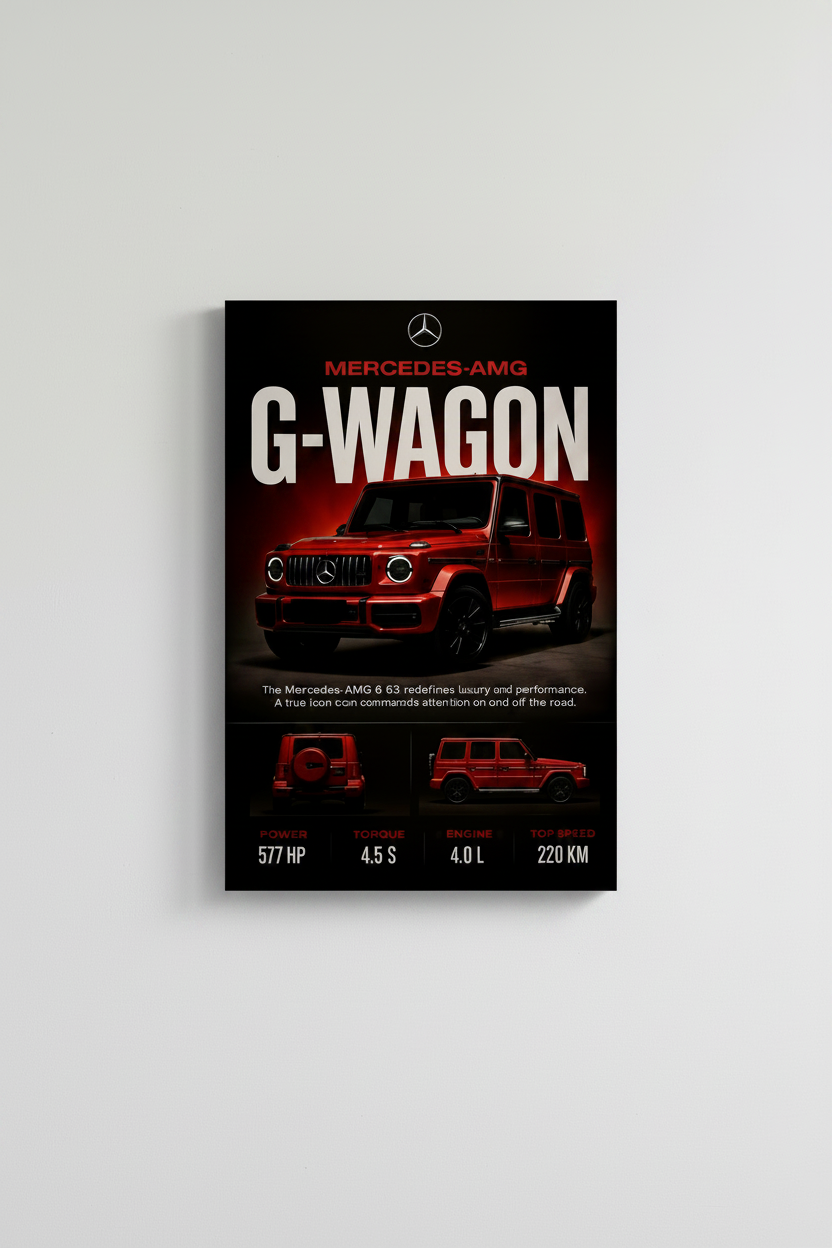 Mercedes AMG G-Wagon Car Glossy Poster