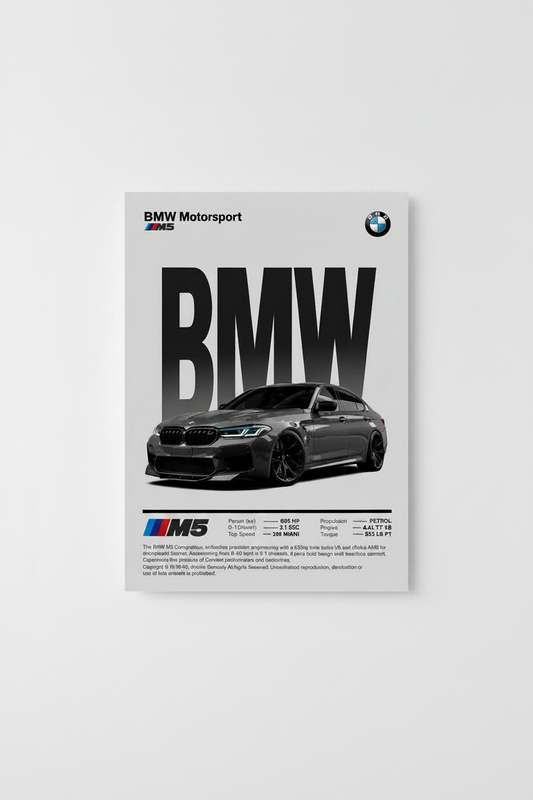 BMW M5 German Goat Series Glossy Poster