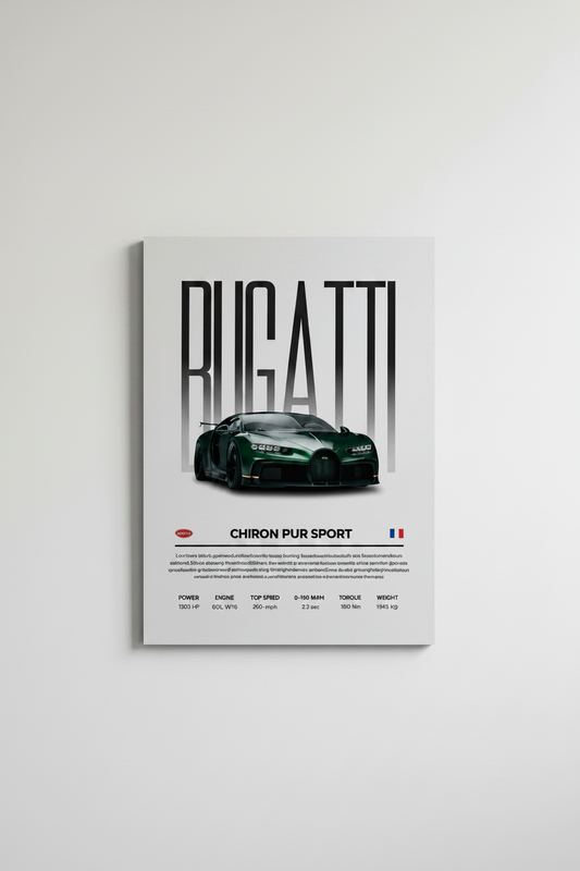Bugatti Chiron Glossy Poster