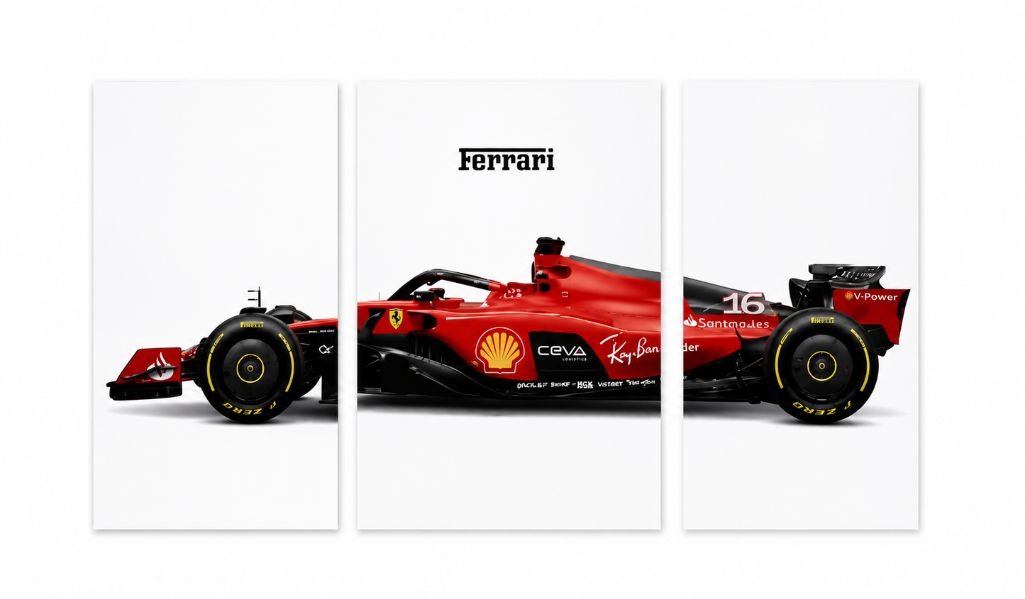 Ferrari 3 Split Glossy Posters