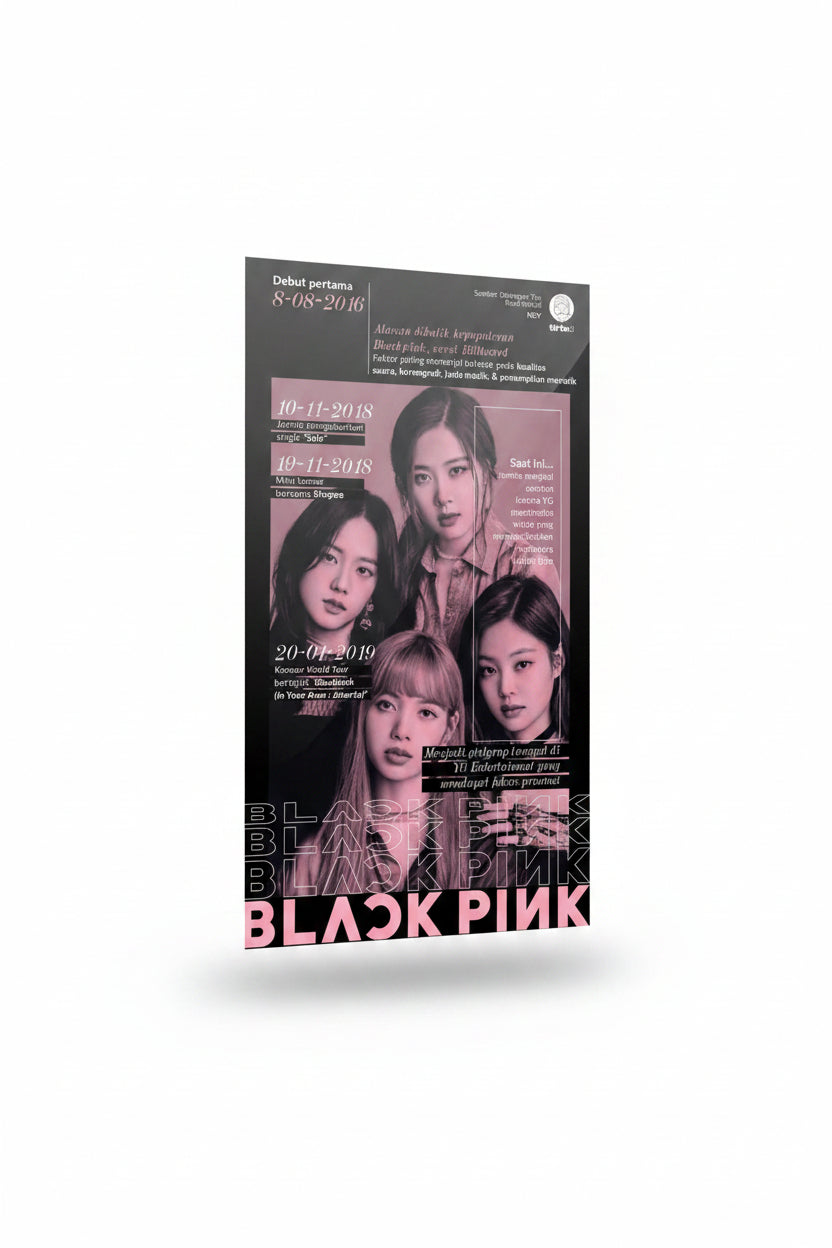black pink Glossy poster