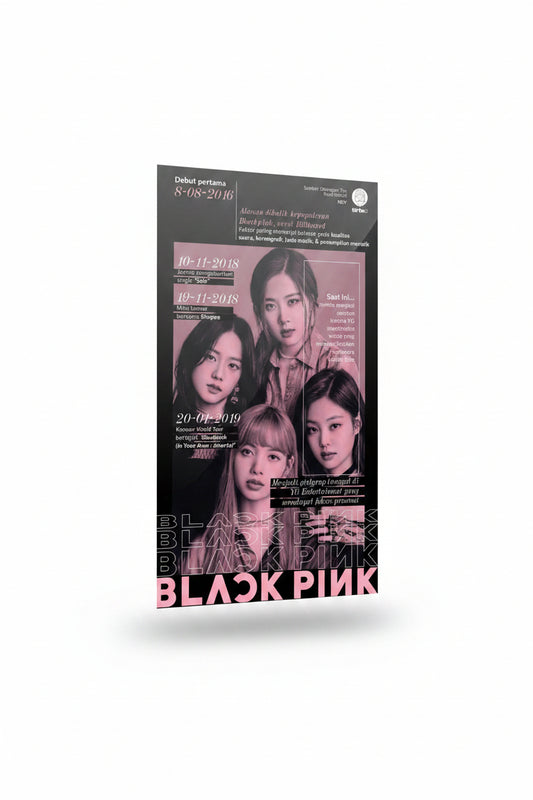 black pink Glossy poster